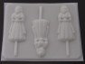 170sp Snow Black Full Body Chocolate or Hard Candy Lollipop Mold